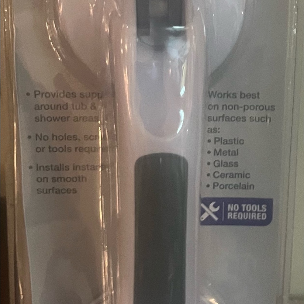 Suction Shower Handle with White and Gray Finish